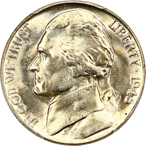 image for: 1945-P 5c PCGS MS65