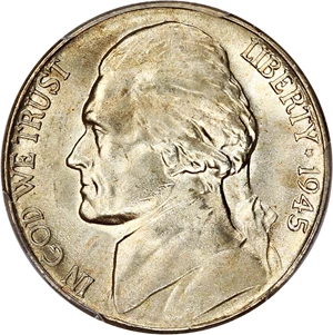 image for: 1945-P 5c PCGS MS65 FS
