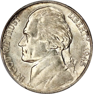 image for: 1945-P 5c PCGS MS65