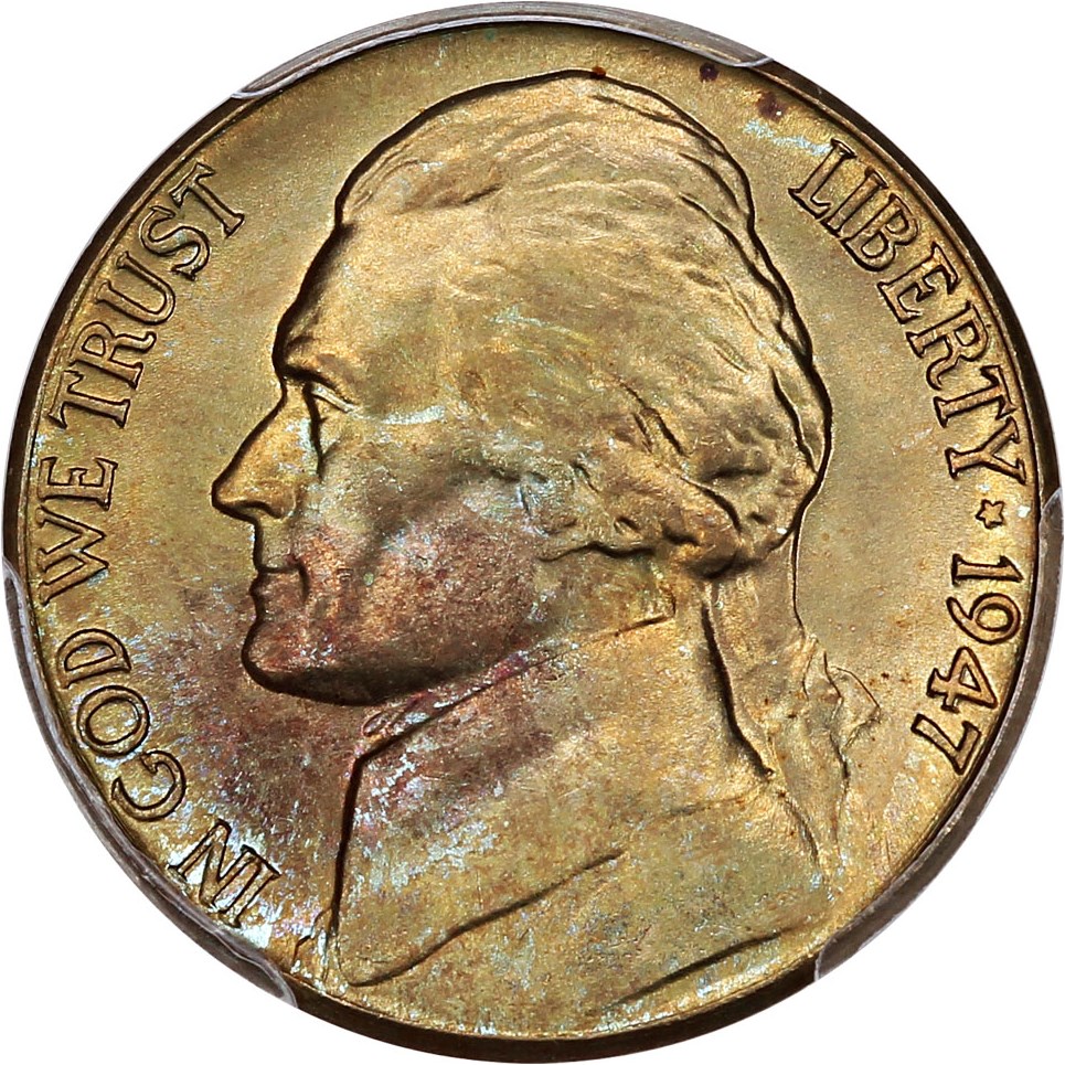 image for: 1947-D 5c PCGS MS66