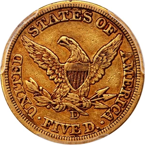image for: 1848-D $5 PCGS/CAC XF40