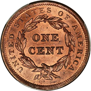 image for: 1840 1c PCGS MS64 RD (Large Date)