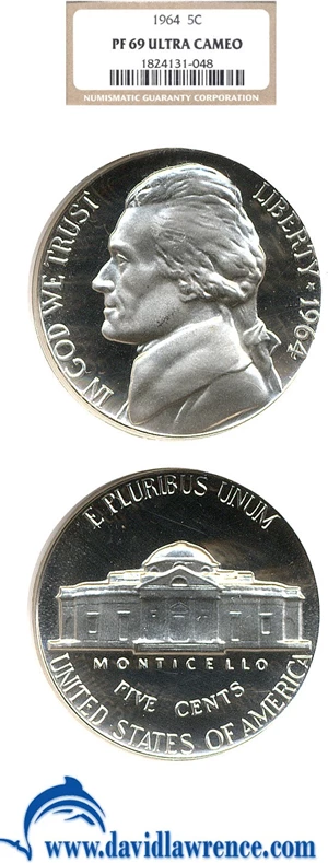 image for: 1964 5c SMS NGC Proof 69 UCameo