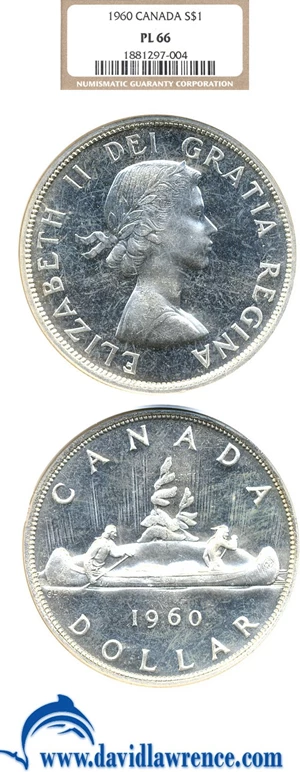 image for: Canada: 1960 $1 NGC PL 66