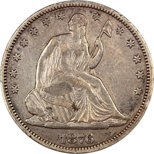 image for: 1876-CC 50c PCGS VF35