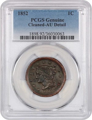 image for: 1852 1c PCGS AU Details (Cleaned)