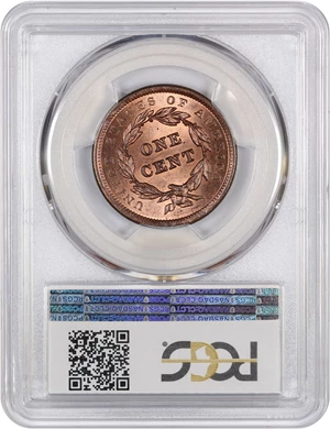 image for: 1840 1c PCGS MS64 RD (Large Date)