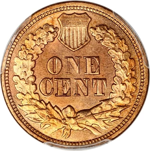 image for: 1865 1c PCGS UNC Details (Fancy 5, Questionable Color)