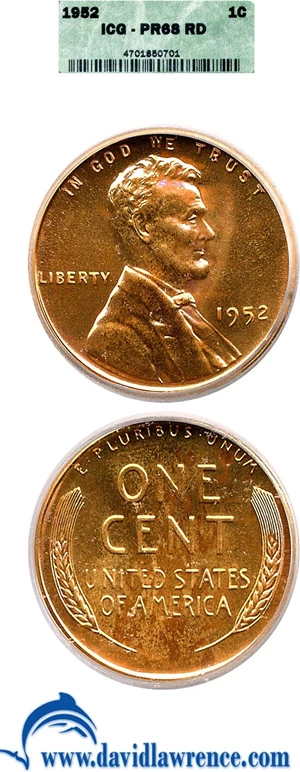 image for: 1952 1c ICG Proof 68 RD