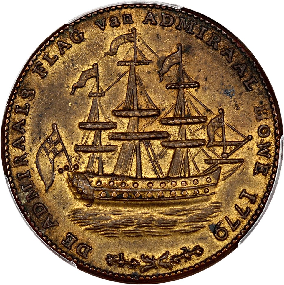 image for: 1779 Rhode Island Ship Token PCGS MS63 (Wreath Below, Brass)