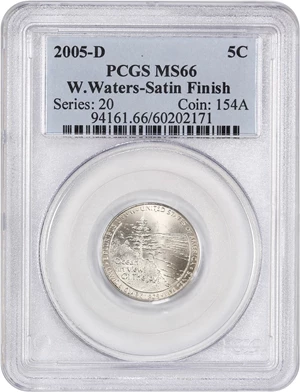 image for: 2005-D Western Waters 5c PCGS MS66 (Satin Finish, Special Mint Set)