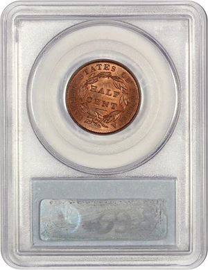 image for: 1833 1/2c PCGS MS64 RD