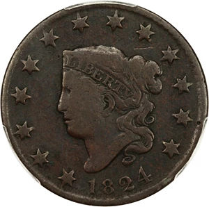 image for: 1824 1c PCGS VG-08