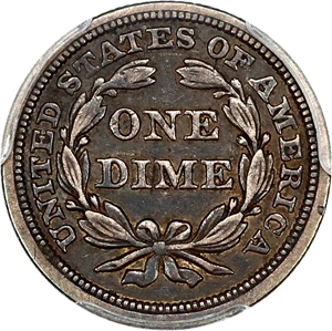 image for: 1851 10c PCGS XF40