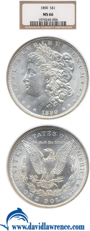 image for: 1890 $1 NGC MS66