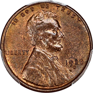 image for: 1928-D 1c PCGS MS64 BN