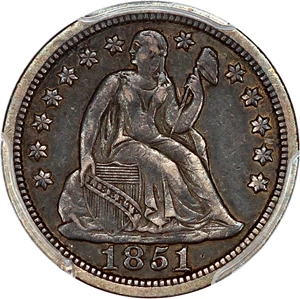 image for: 1851 10c PCGS XF40