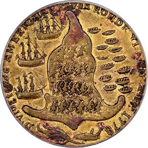 image for: 1779 Rhode Island Ship Token PCGS XF40 (No Wreath, Brass)