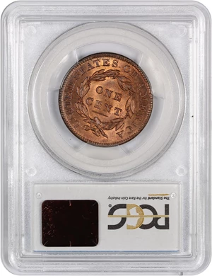 image for: 1834 1c PCGS MS64 RB (Small 8, Large Stars, Medium Letters)