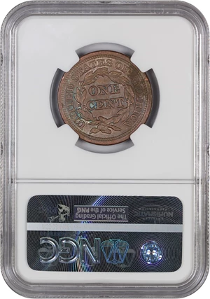image for: 1847/7 1c NGC AU50 BN (Large/Small 7, N-31)