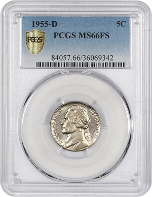 image for: 1955-D 5c PCGS MS66 FS