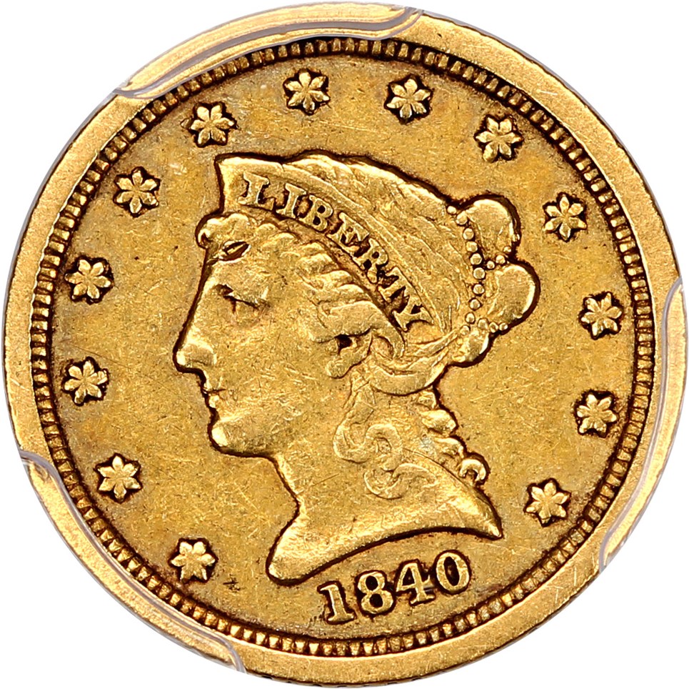 image for: 1840-C 2 1/2 PCGS/CAC VF35