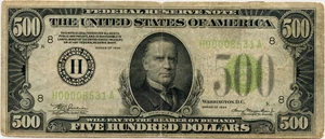 image for: FR. 2201-Hlgs 1934A $500 Federal Reserve Note St. Louis PMG Very Fine 25