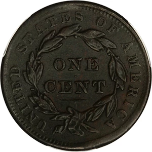 image for: 1838 1c PCGS XF Details (Bent)