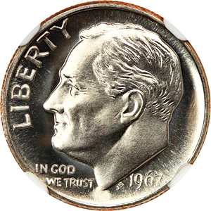 image for: 1967 10c NGC MS68 CAM (Special Mint Set)