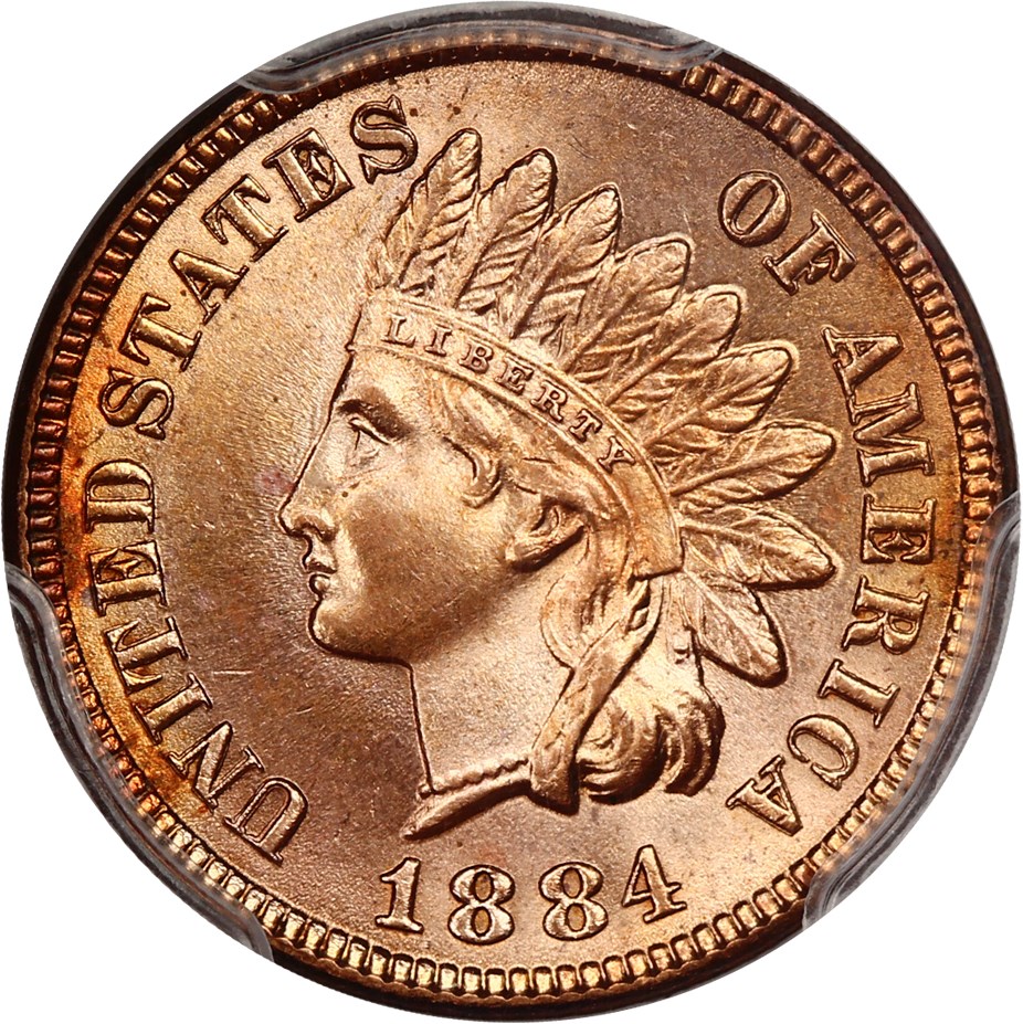 image for: 1884 1c PCGS MS64 RD