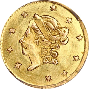 image for: 1871 Cal. Gold 50c NGC MS62 PL (BG-1011)