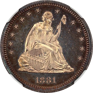 image for: 1881 25c NGC Proof 65