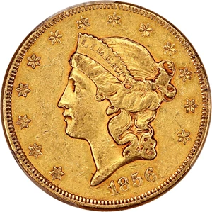 image for: 1856 $20 PCGS XF45