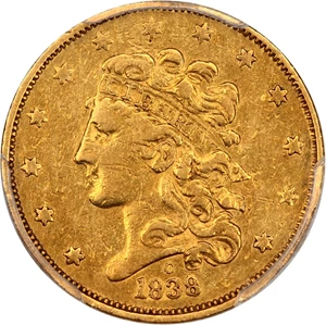 image for: 1838-C $5 PCGS VF35