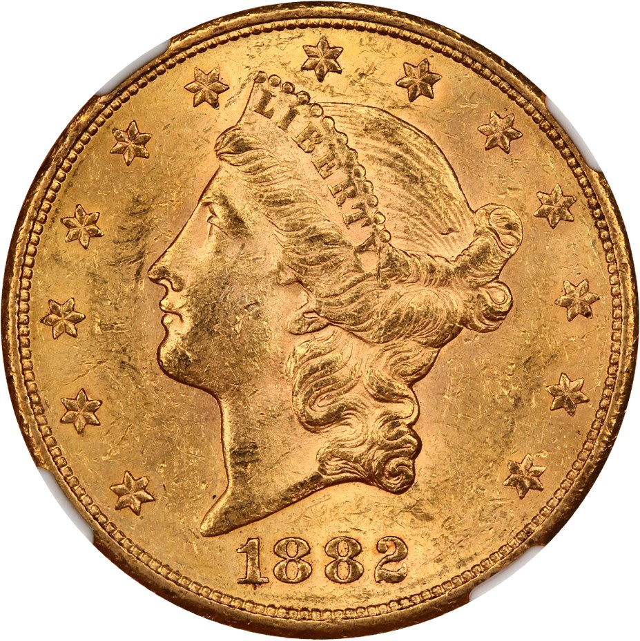 image for: 1882-S $20 NGC MS61