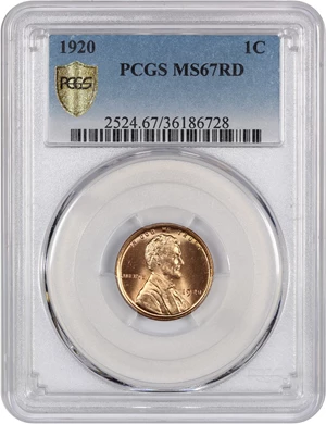 image for: 1920 1c PCGS MS67 RD
