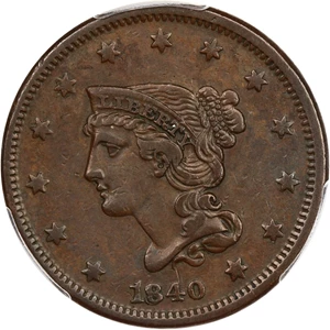 image for: 1840 1c PCGS XF40 (Small/Large 18)