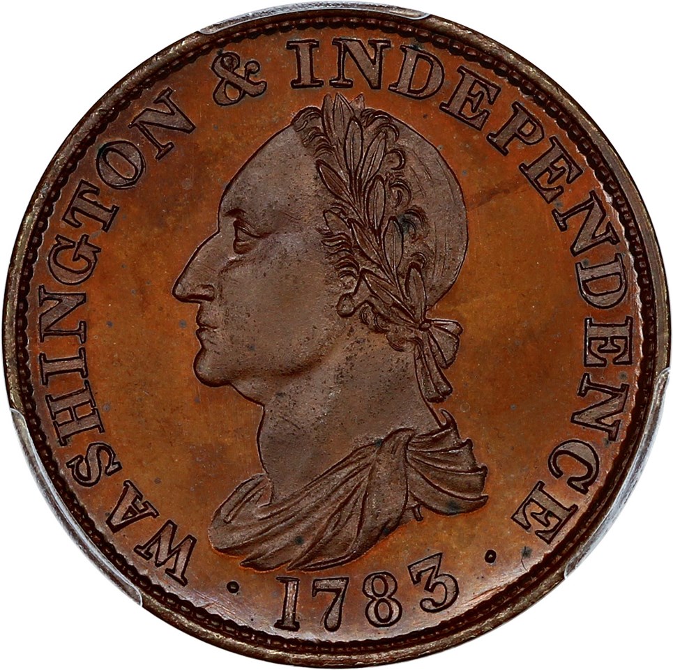 image for: 1783 Res Washington Draped Bust Copper PCGS Proof 66 BN (Engrailed Edge)