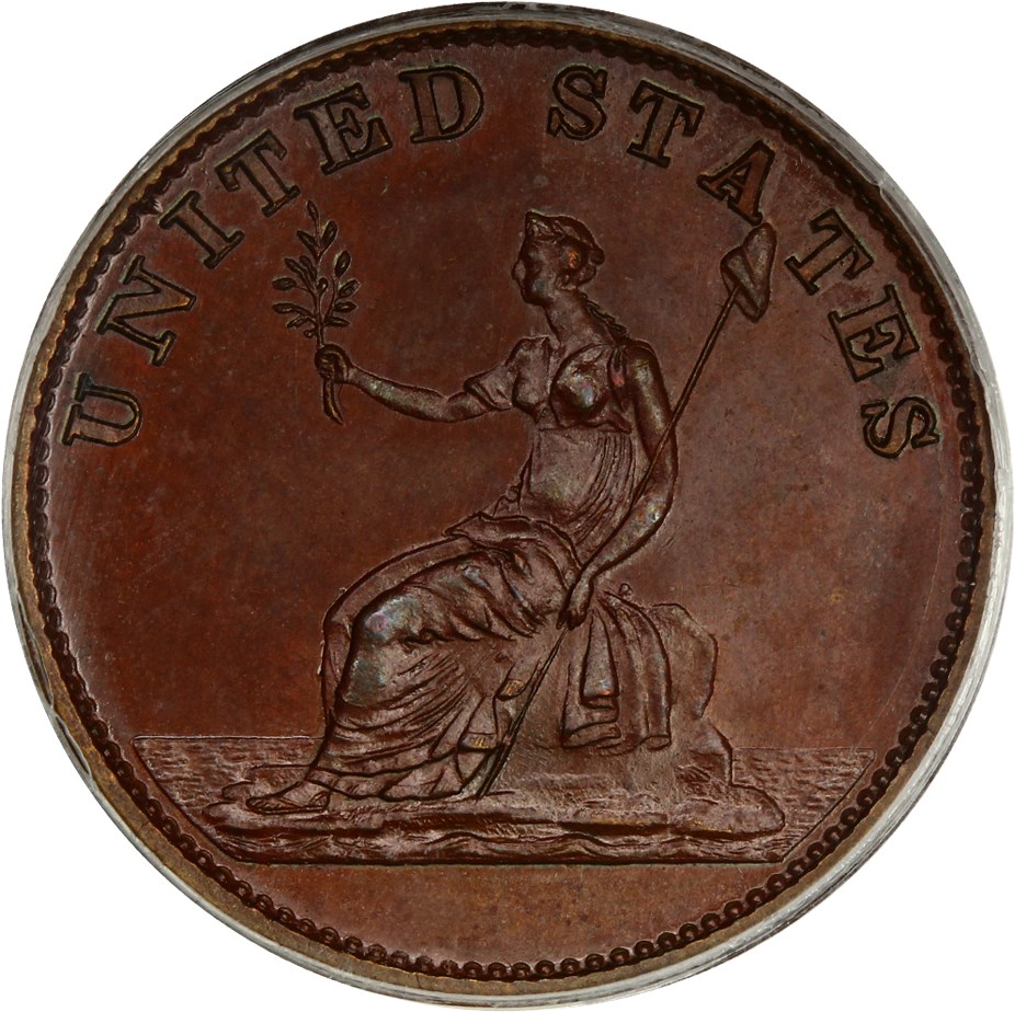 image for: 1783 Res Washington Draped Bust Copper PCGS Proof 65 BN (Engrailed Edge)