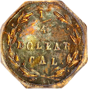 image for: 1871 Cal. Gold 25c PCGS MS62 (BG-767)