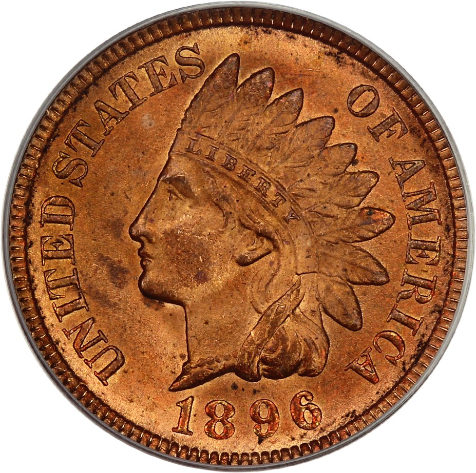 image for: 1896 1c PCGS MS64 RD