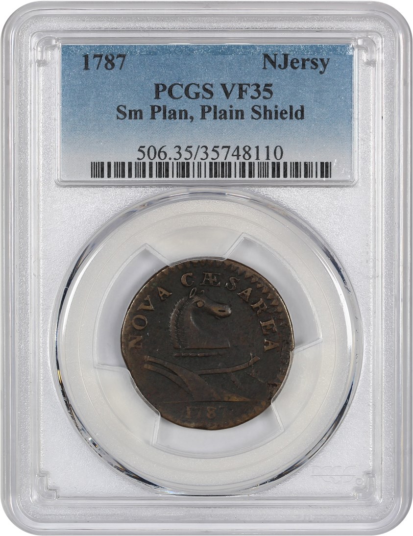 image for: 1787 New Jersey PCGS VF35 (Small Planchet, Plain Shield)