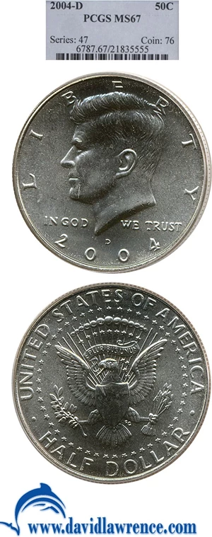 image for: 2004-D 50c PCGS MS67