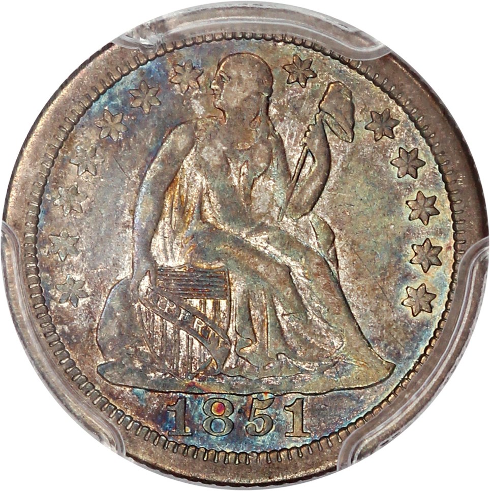 image for: 1851-O 10c PCGS VF30