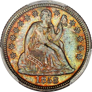 image for: 1858-O 10c PCGS/CAC MS66+