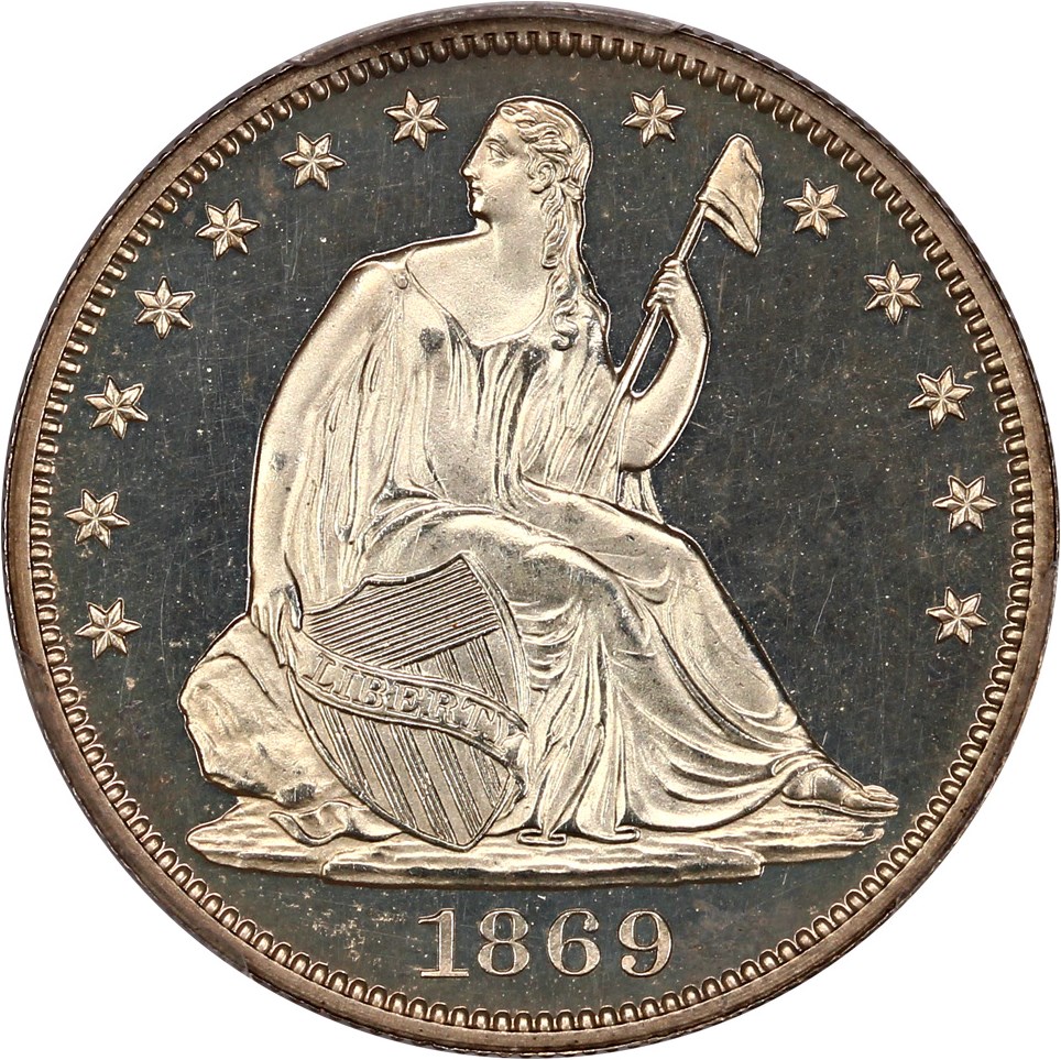 image for: 1869 50c PCGS Proof 64