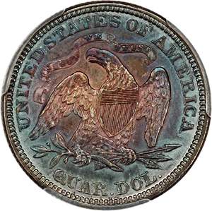 image for: 1870 25c PCGS AU50
