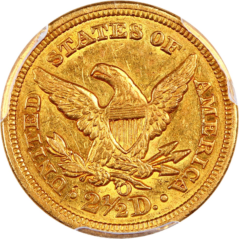 image for: 1856-O 2 1/2 PCGS AU58