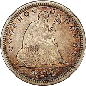 image for: 1844-O 25c NGC XF45