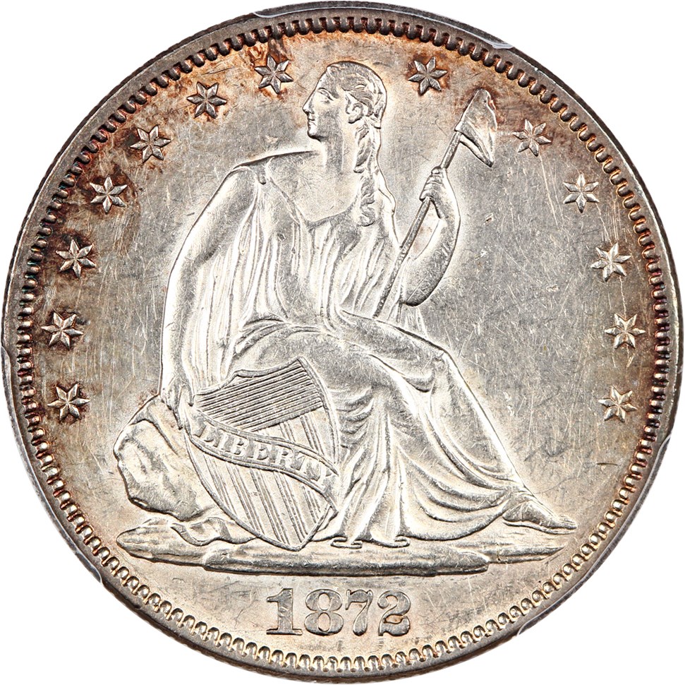 image for: 1872 50c PCGS AU58
